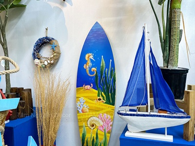 Ván lướt sóng decor chủ đề Đại Dương - Hoàng Hôn cao 90cm [Gỗ dày - chuẩn đẹp] VLS-12